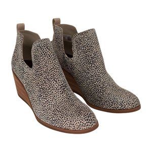 Toms Shoes Toms Natural Mini Cheetah Kallie Suede Boots Womens